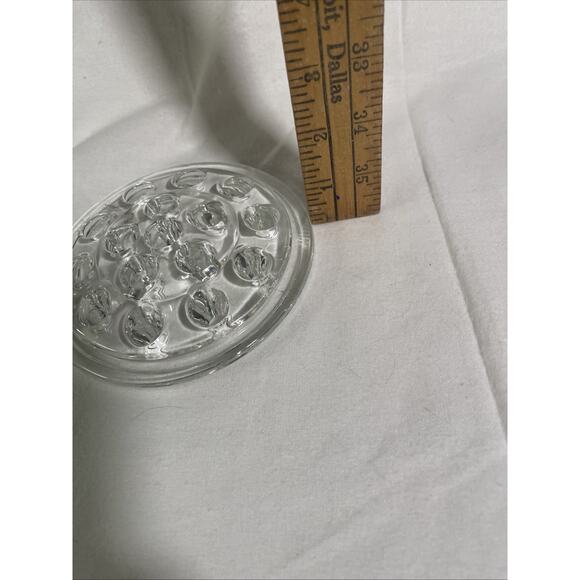 Vintage Flower Frog Clear Glass 16 Hole Floral Stem Holder - Picture 4 of 5